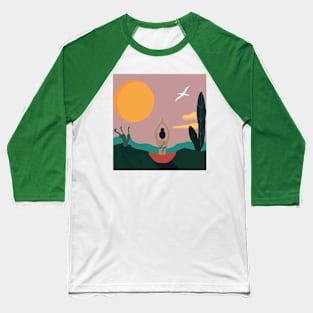 yoga is designed with views. Baseball T-Shirt